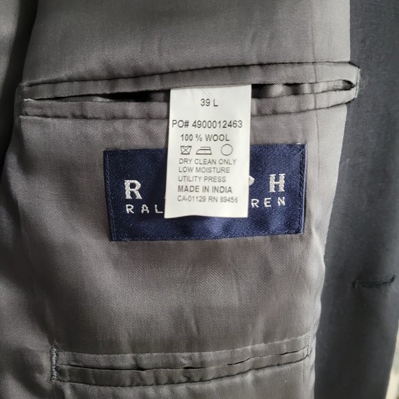 Lauren Ralph Lauren 100% wool black blazer Size 39L - Picture 12 of 12